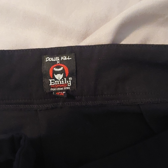 Dolls Kill Black Pleated Mini Skirt with Suspenders - Picture 4 of 6